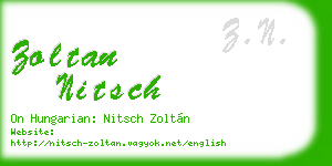 zoltan nitsch business card